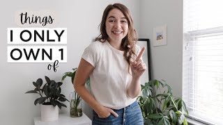 Things I Only Own ONE Of | Minimalism Profile