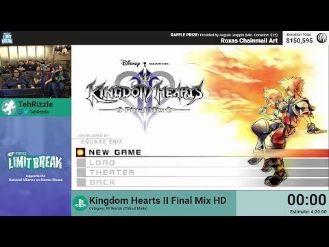 Kingdom Hearts II Final Mix HD (All Worlds-Critical) by TehRizzle (RPG Limit Break 2018 Part 48)
