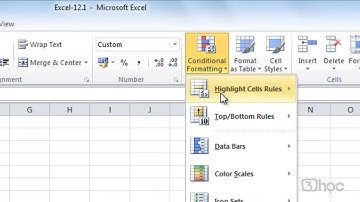 Học Excel online full từ cơ bản đến nâng cao - 126  Tạo định dạng có điều kiện