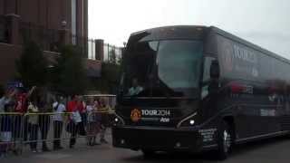 Police escort leads Manchester United into Michigan Stadium