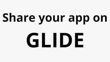 How to share your app on Glide
