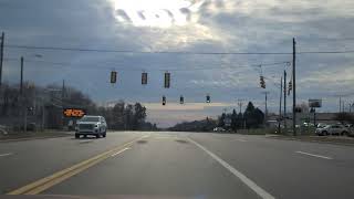 Early morning drive from Marquette to Munising of Upper Peninsula Michigan