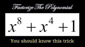 👍👍Nice Math Olympiad Problem | How to factor the polynomial 🔥🔥| math olympiad training