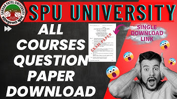 SPU University Gujrat Previous Year Question Paper Free Download I SPUONLINE.COM