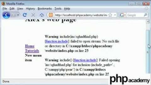 PHP Tutorials Dynamic pages - Part 2