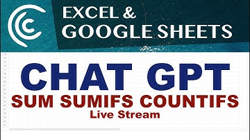 SUM,  (Conditional) SUMIFS, COUNTIFS in Excel with CHAT GPT - Live Stream