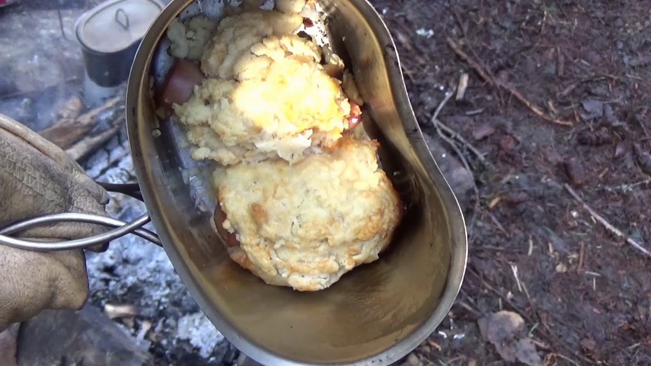 Canteen Cup Tuesday Pigs in a Blanket with Bannock and Vienna Sausage