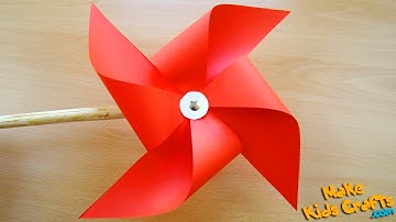 How to make a pinwheel that spins? | Paper Windmill | Paper Pinwheel Tutorial | Easy Crafts | DIY