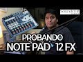 notepad soundcraft  grabando Voz con Garage Band