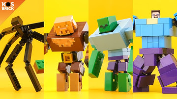 Lego Minecraft Mutants & Mech (Tutorial)