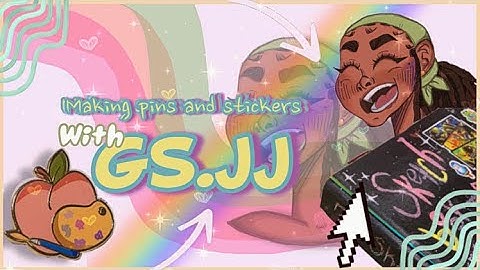 How I Made Enamel Pins And Stickers With GS-JJ | Product Review ✨🍑🎨