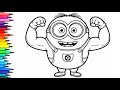 Mega Minion Dave | Mega Minion Dave Drawing | Easy Step-by-Step Minions Art Tutorial