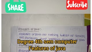 #degree 4th sem//computer java//java features.
