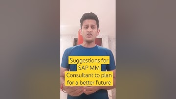 Valuable suggestions to SAP MM Consultants to plan for a better future #careersuggestions #sap #it