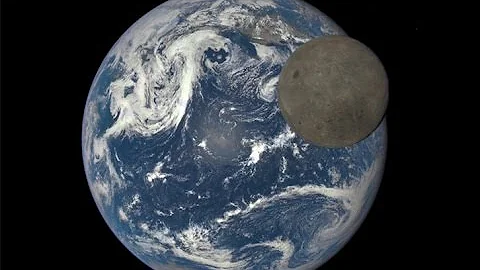 Dark side of the moon passing over Earth Captured by NASA's EPIC camera