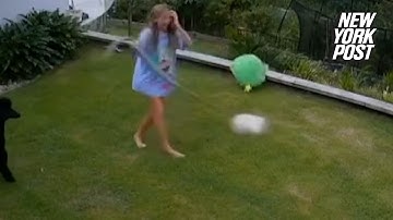 Wild video shows brave 12-year-old swing huge snake ‘like a hammer thrower’ to save her guinea pig