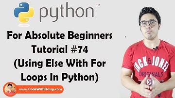 Using Else With For Loops | Python Tutorials For Absolute Beginners In Hindi #74