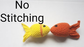 How to Crochet a Fish, Cat Toy NO STITCHING #crochetwithcotton