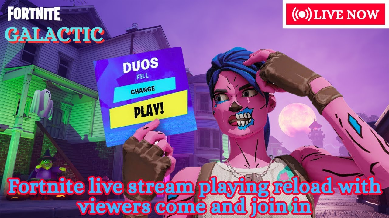 Fortnite live stream playing reload with viewers come and join in - YouTube