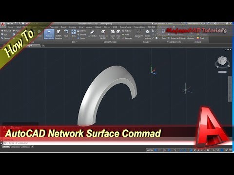 Autocad Tutorial How To Use Network Surface Command