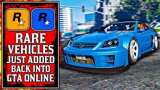 Rockstar Listened to Fans! RARE VEHICLES Added Back in the NEW GTA Online UPDATE.. (GTA5 New Update)