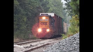 Solo LHF Ex SBD GP40-2 leads CSX F729-09 out of Apex to Durham, NC