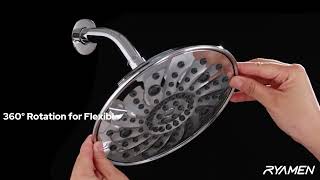8-Inch Large Rain Shower Head Installation Video