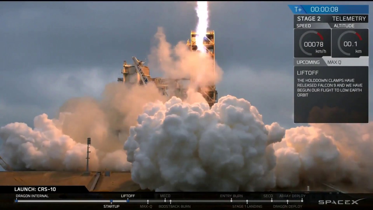 Successful SpaceX Launch & Landing of Falcon 9 + Dragon CRS-10 Mission to the ISS (2017-02-19)