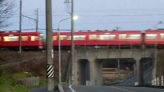 名鉄 美浜緑苑駅付近の道路から撮影! 当時検査明けされたばかりの3100系VVVF更新編成3110F+3500系急行新鵜沼ゆき 美浜緑苑発車後 名鉄 ファンではないけど乗車で!735回