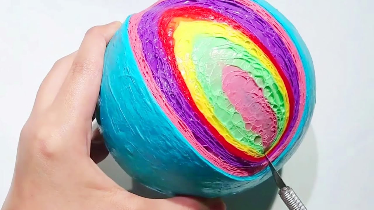ASMR Tape Ball Cutting collection 15「14 min」 Relaxing and Satisfying
