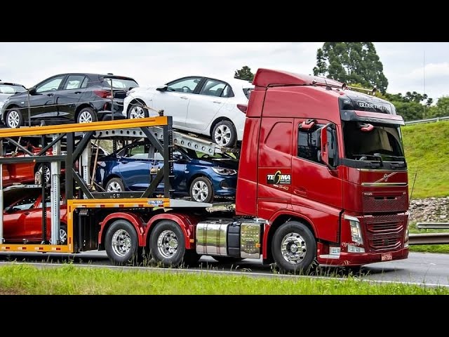 Caminhão Carreta Cegonha Mercedes-Benz Actros + VW Polo GTI