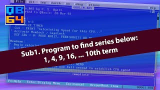 Sub1  Series 1 4 9 16 upto 10th term