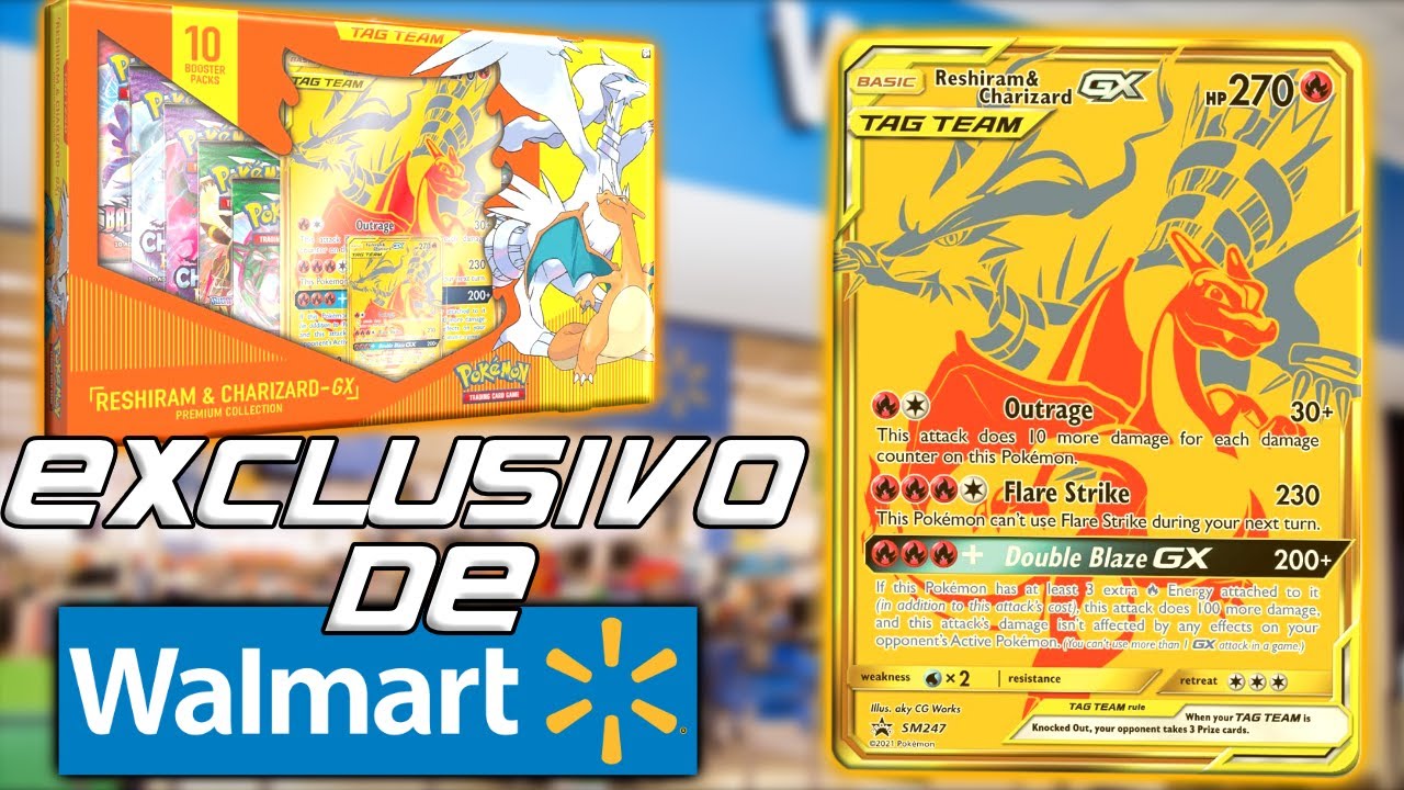 Nova carta de Pokémon une Charizard e Reshiram