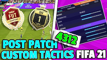 FIFA 21 PRO PLAYER POST PATCH 4312 CUSTOM TACTICS & PLAYER INSTRUCTIONS | META FUT 21 BEST FORMATION