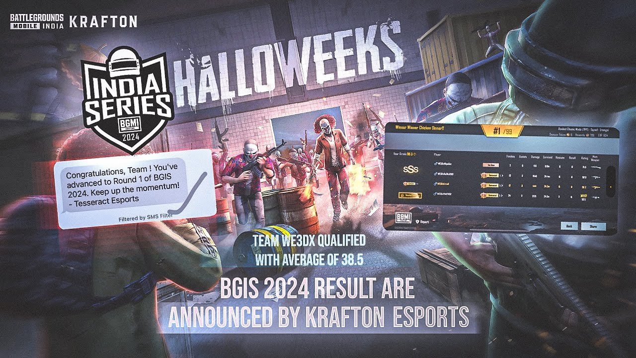 Team WE3Dx AVERAGE 38.5 in BGIS 2024 INGame Qualified For ROUND 1 ...