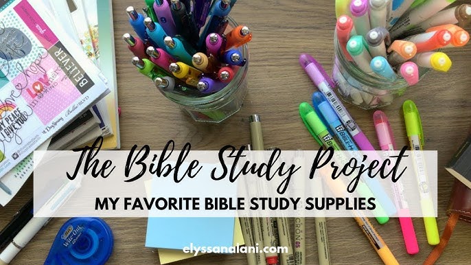 How I store my Bible study supplies