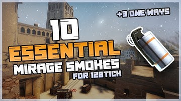 CS:GO - 10 Essential Mirage Smokes (+3 one way smokes) 128tick [2020]