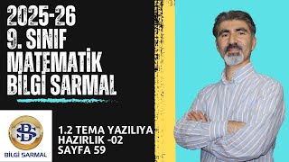 2025-26 9. Sınıf Bilgi Sarmal Matematik Sb 1.2 Tema Yazılıya Hazırlık-02 Sayfa 59