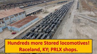 Nearly 200 stored Locomotives at PRLX: Raceland, KY! Former CSX, NS, Santa Fe, and More!