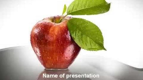 Sweet Red Apple PowerPoint Template by PoweredTemplate.com