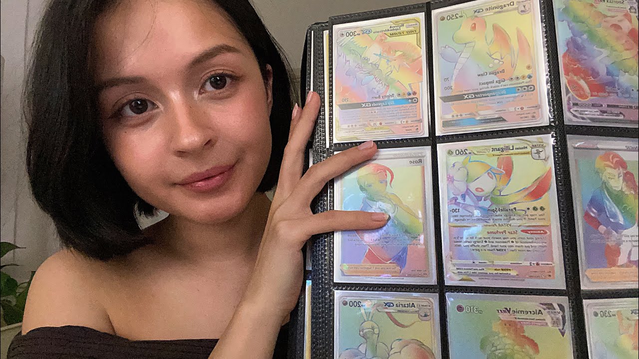 my pokemon card binder asmr