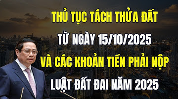 Thủ Tục Tách Thửa Đất Từ Ngày 15/10/2025 và Các Khoản Tiền Phải Nộp - Luật Đất Đai 2025