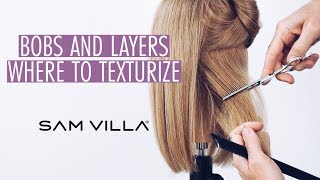 Where to Texturize Bobs and Layers