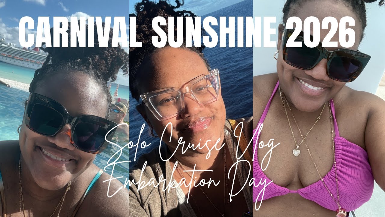 Carnival Sunshine 2026 Solo Cruise Vlog Embarkation Day | Kimberlie Nicole