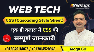Introduction of CSS||Types of css ||selectors||pseudo class ||by Moga Sir