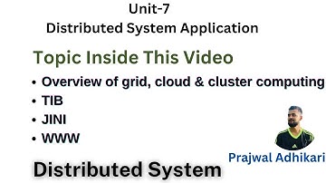 Grid Computing | Cloud Computing | Cluster Computing | TIB | JINI | WWW |