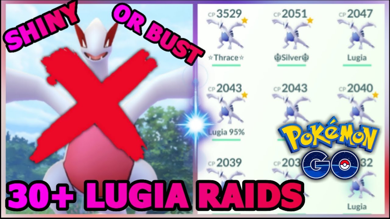 MY SHINY LUGIA PROGRESS IN POKEMON GO | OVER 30 LUGIA RAIDS