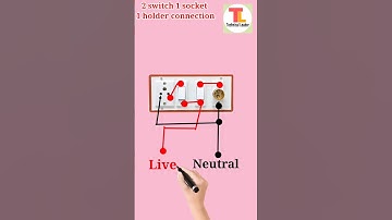 Electric board wiring | 2 switch 1 socket 1 holder connection #technicalleaderelectrical #animation