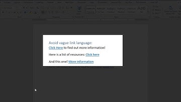 Word Accessibility - Links