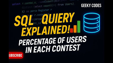 SQL Solution of Percentage of Users Registered in Each Contest" (LeetCode 1633)